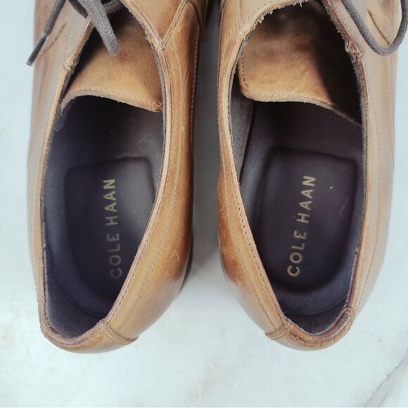 Cole Haan Dustin Tan Brown Leather Oxfords Dress Shoes, Sz 10.5 main image 6